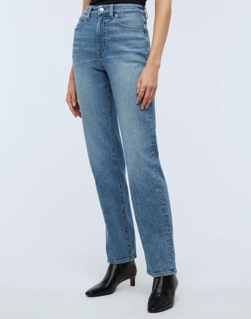 Madewell Straight-Leg Jeans in Medium Blue Wash
